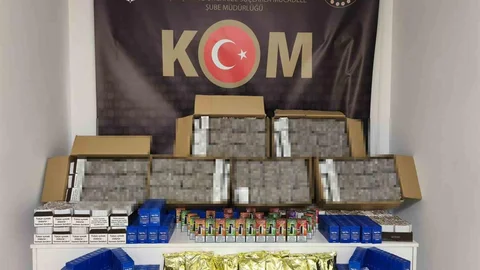 Kocaeli'de kaçak tütün ürünlerine operasyon