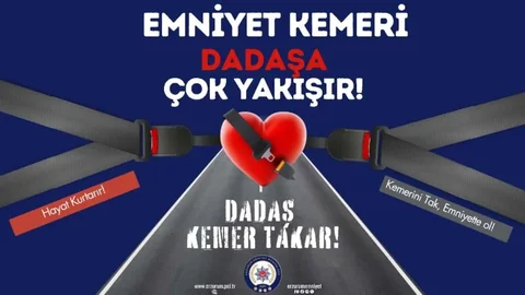 Erzurum'da Trafikte Kemer Kullanımına Dikkat Çekiliyor