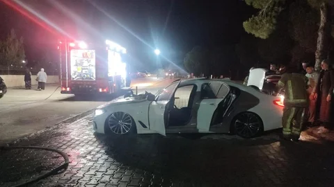 Bursa Mudanya'da Hastane Otoparkında Yangın