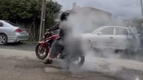 Samsun'da motosiklet sürücüsüne ceza kesildi