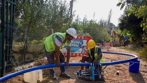 Kaburgediği Mahallesi'nde içme suyu hatları döşendi