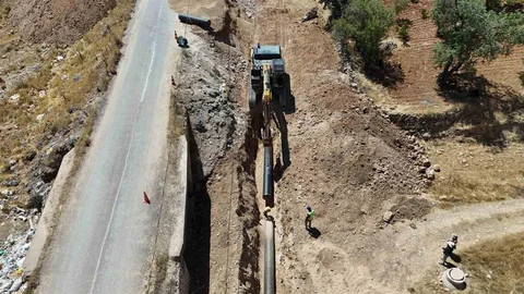Mardin'de Koyunlu Ana İsale Hattı'ndan su akışı başladı