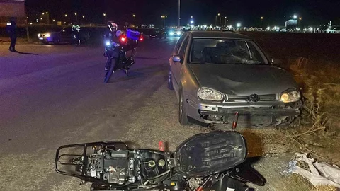 Karaman'da motosiklet kazası sonucu bir sürücü yaralandı