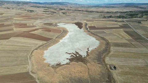 Kuşların dans ettiği Uylubağı göleti kuraklık nedeniyle çorak zemine dönüştü