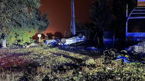 Kontrolden çıkan otomobil takla attı; 2 yaralı