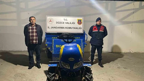 Düzce'de çalınan tarım aracı jandarma tarafından bulundu
