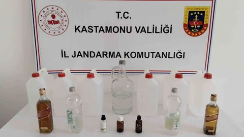 Kastamonu'da jandarma sahte içki operasyonu düzenledi