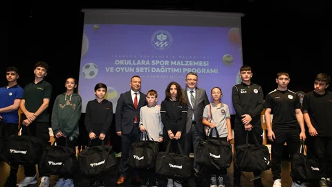 Trabzon'da Eğitim Kurumlarına Spor Malzemesi Desteği