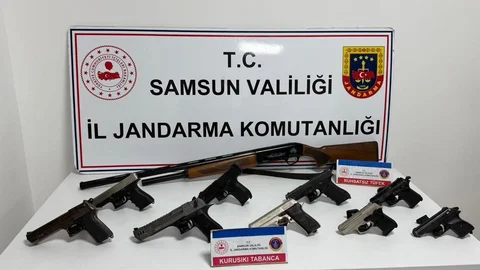 Samsun'da sosyal medyada silahla havaya ateş eden 10 kişi yakalandı