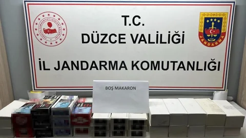 Düzce'de büyük çaplı makaron operasyonu