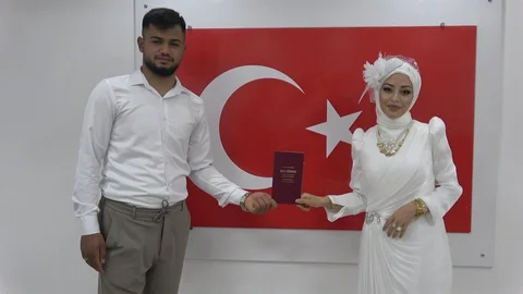 Kilis'te 'İki İnsan Bir Hayat' projesi kapsamında nikah töreni yapıldı.