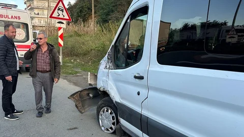 Rize'de okul servisi kazası