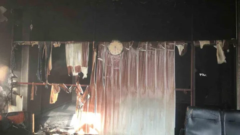 Karpuzlu'da iş yeri yangını