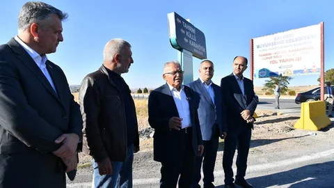 Kayseri'de kırsalda 3 mahalleyi kapsayan grup yolunun ilk etabına başlandı