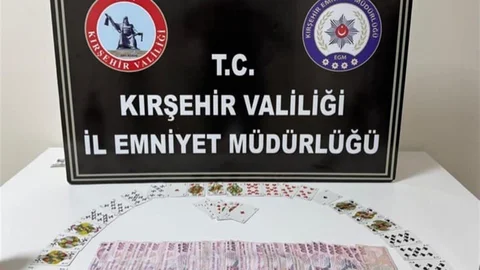 Kırşehir'de kahvehaneye kumar operasyonu yapıldı