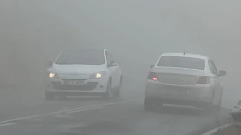 Hakkari'de Yüksekova-Şemdinli kara yolunda yoğun sis