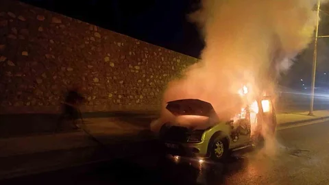 Malatya'da otomobil yangını