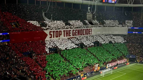 İstanbul'da Galatasaray taraftarından Filistin'e destek
