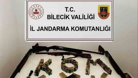 Bilecik'te jandarma operasyonunda cephanelik ele geçirildi