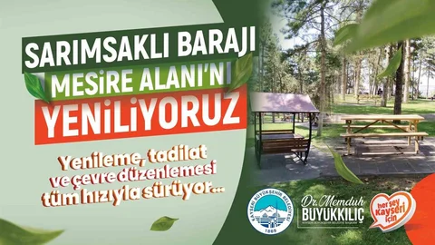Kayseri'de Sarımsaklı Barajı Mesire Alanı yenileniyor