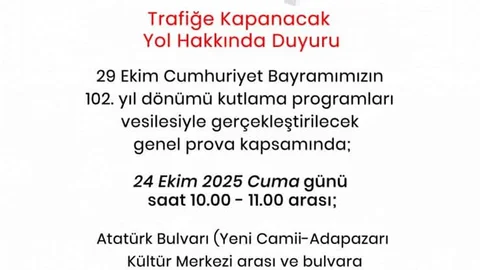 Sakarya'da 29 Ekim Provası