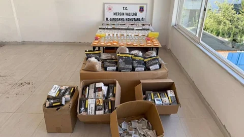 Mersin'de Jandarmadan Kaçak Makaron Operasyonu"