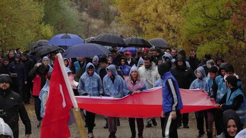 Çankırı'da İstiklal Yolu'nda yürüyüş düzenlendi