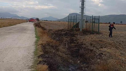 Burdur'da arazi yangını