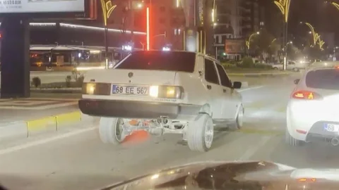 Aksaray'da sürücüsünün aracıyla yaptığı ilginç modifikasyon dikkat çekti