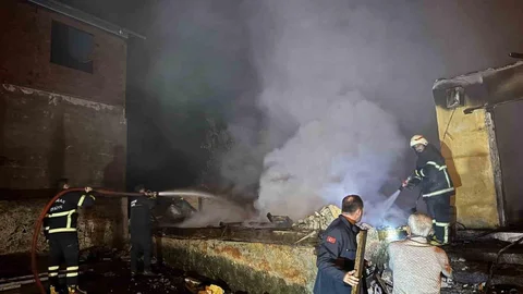 Piraziz'de mısır fırını yangını