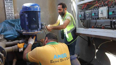 Diyarbakır'da Su Motorları Bakım Çalışmaları