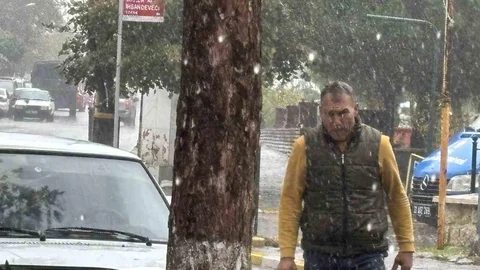 Edirne'de Sağanak Yağış Sevinci