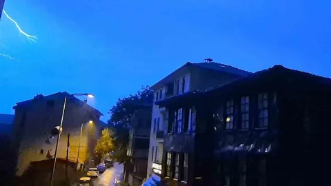 Bartın'da Gece Şimşek Şöleni