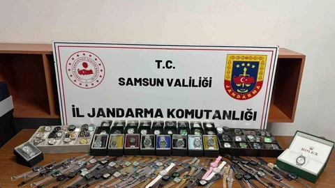 Samsun'da Kaçak Saat Operasyonu