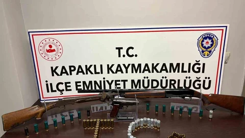 Kapaklı'da Ruhsatsız Silah Ele Geçirildi