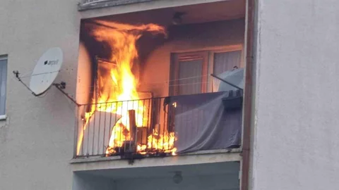 Kastamonu'da Balkonda Yangın Çıktı