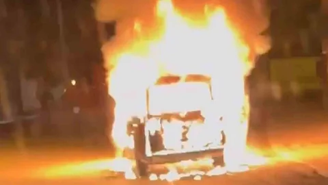 Kırıkkale'de Araç Yangını