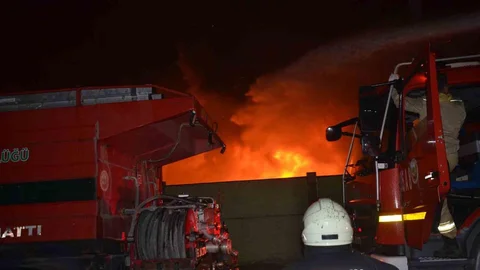 Samsun Bafra OSB'de Yangın Çıktı