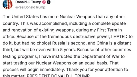 Trump'tan Nükleer Deneme Talimatı