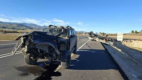 Hisarcık'ta Trafik Kazası Oldu