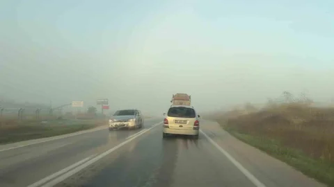 Amasya-Çorum Karayolunda Yoğun Sis