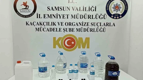 Samsun'da Sahte İçki Ele Geçirildi