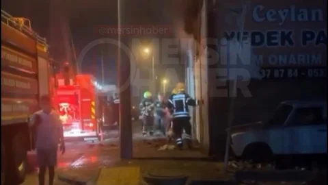 Mersin'de Gece Yangını Çıktı