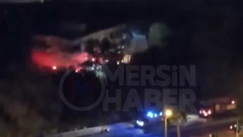 Mersin Mezitli’de Zeytinli Caddesinde Yangın Paniği