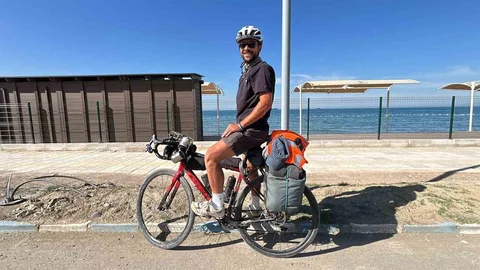 Hatay'da Bisikletle Türkiye Turuna Devam Ediyor