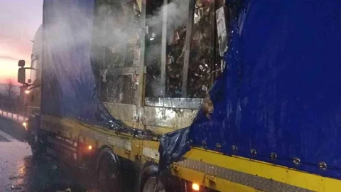 Bolu'da Tır Yangını Meydana Geldi