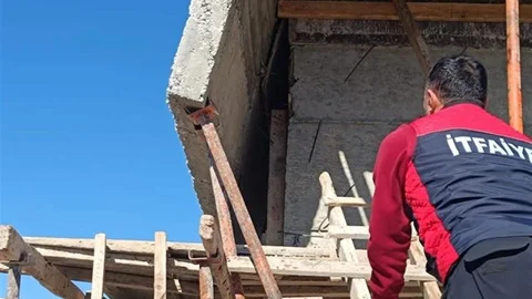 Patnos'ta İnşaat Kazası Meydana Geldi