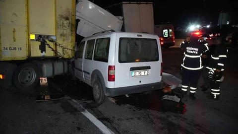 Edirne'de Zincirleme Trafik Kazası