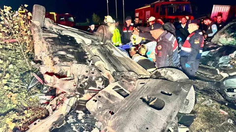 Edirne'de Zincirleme Trafik Kazası