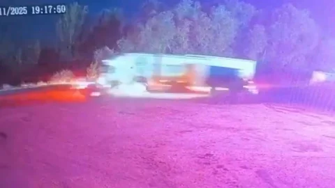 Edirne'de Zincirleme Kaza Görüntülendi